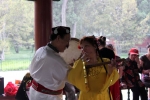 Couple Performing a Traditional Song and Dance at the Temple of Heaven, Beijing, China