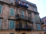 Beads Hanging From Balconies, New Orleans, Louisiana